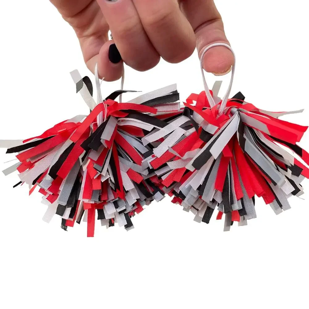 Build A Bear Cheerleader Uniform Outfit w/ Pom Poms Red Top & Skirt BAB Clothes